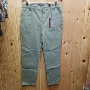 Gloria Vanderbilt "Amanda" Sage Meadows (Green) Stretch Slimming Jeans 14P